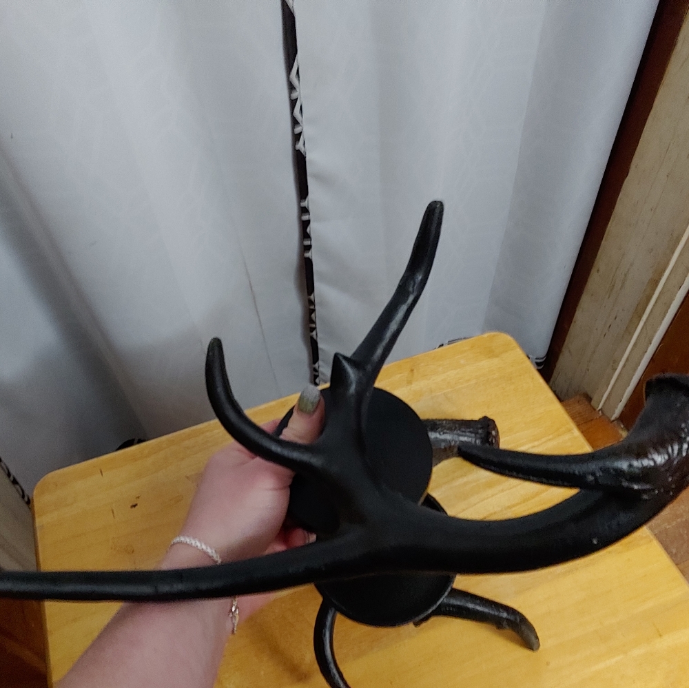 Deer antler candle holders set of 2